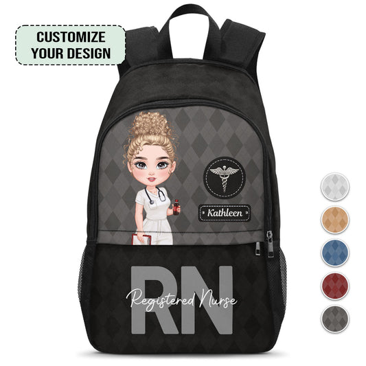 Nurse Elegant Style - Nurse Personalized Backpack - nurse bag for work