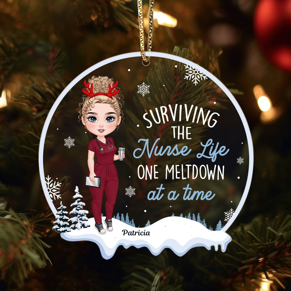 The Nurse Life - Personalized Nurse Acrylic Ornament