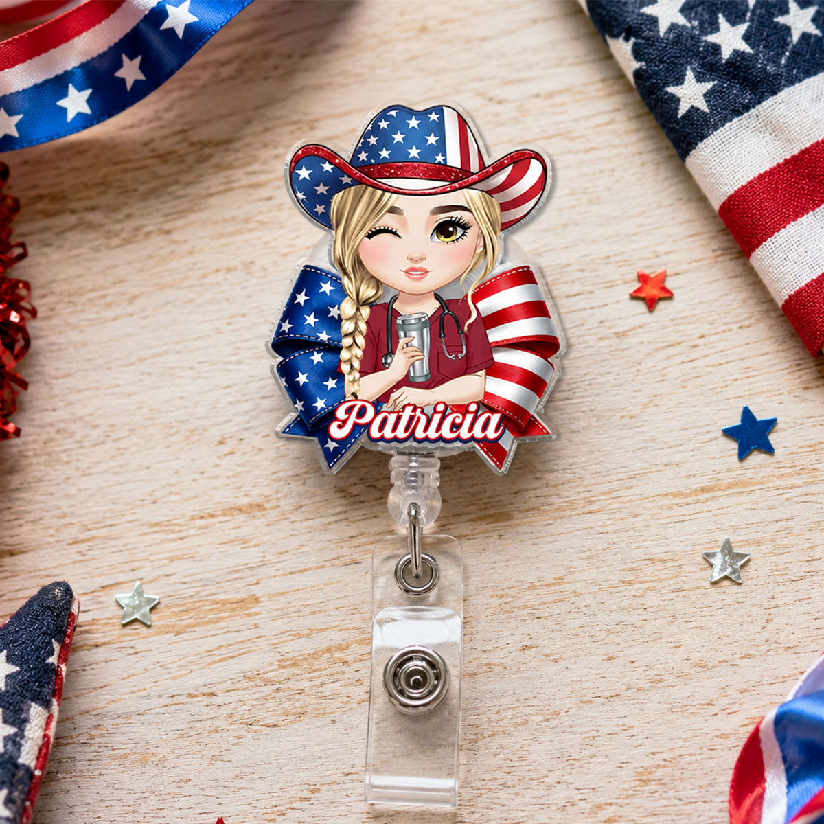 Freedom Nurse - Personalized Nurse Badge Reel