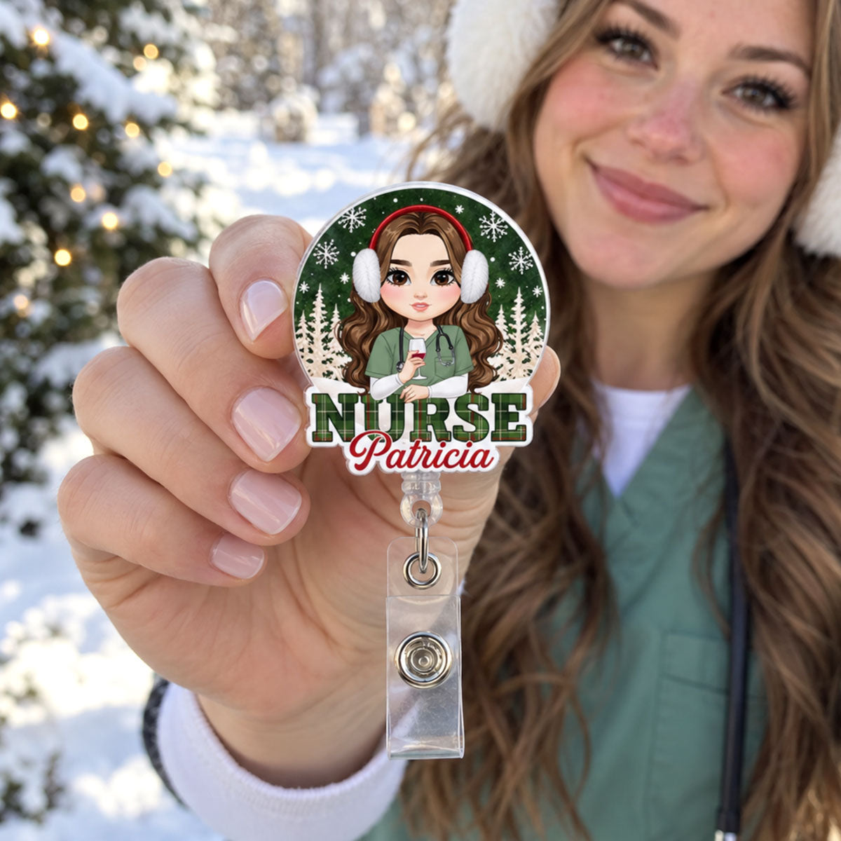 Nurse Era Holiday - Personalized Nurse Badge Reel
