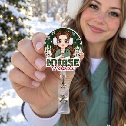 Nurse Era Holiday - Personalized Nurse Badge Reel