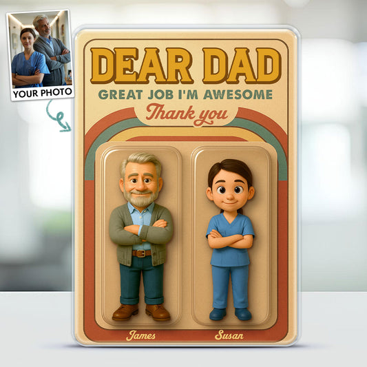 Great Job Dad - Personalized Acrylic Plaque - father's day gift
