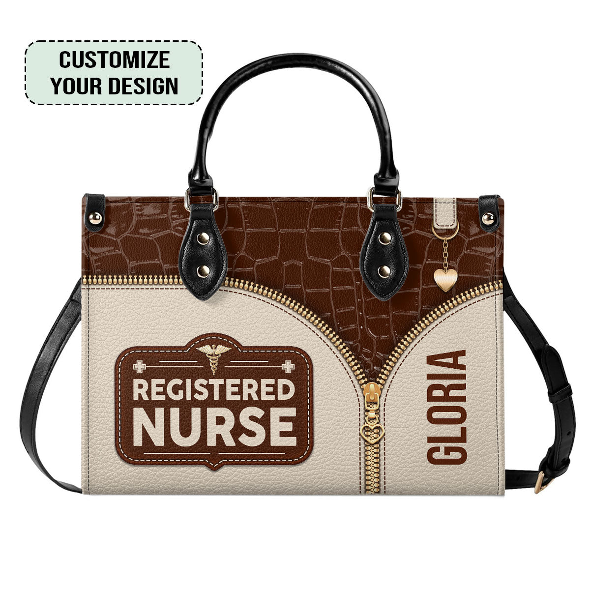 Retro Nurse Style - Personalized Custom Leather Handbag