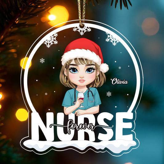 Snow Globe Nurse - Personalized Nurse Acrylic Ornament