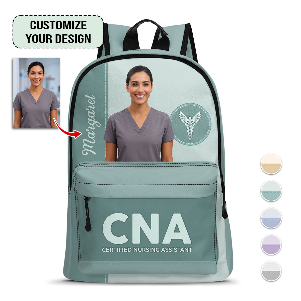 Elegant Nurse Photo - Personalized nurse bag for work