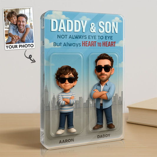 Daddy & Daughter - Personalized Acrylic Plaque - father's day gift