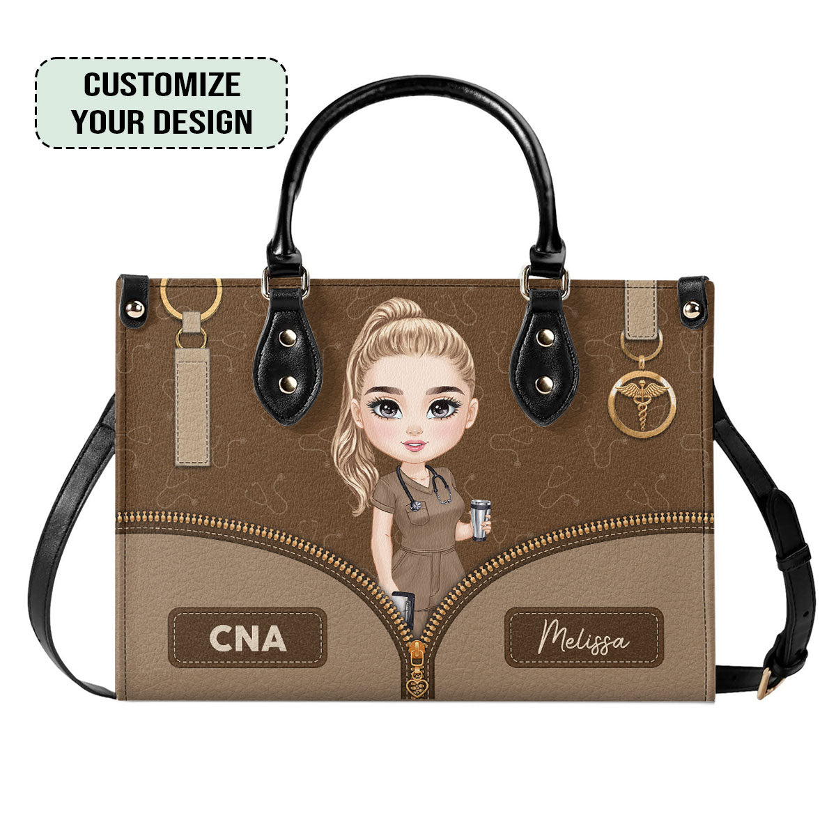 Nurse Life Is Best Life - Personalized Custom Leather Handbag