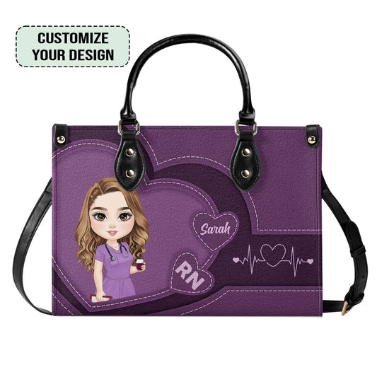 Sweet Nurse - Personalized Custom Nurse Leather Handbag