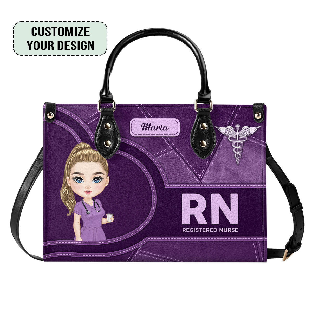 The Chic Nurse - Personalized Custom Leather Handbag