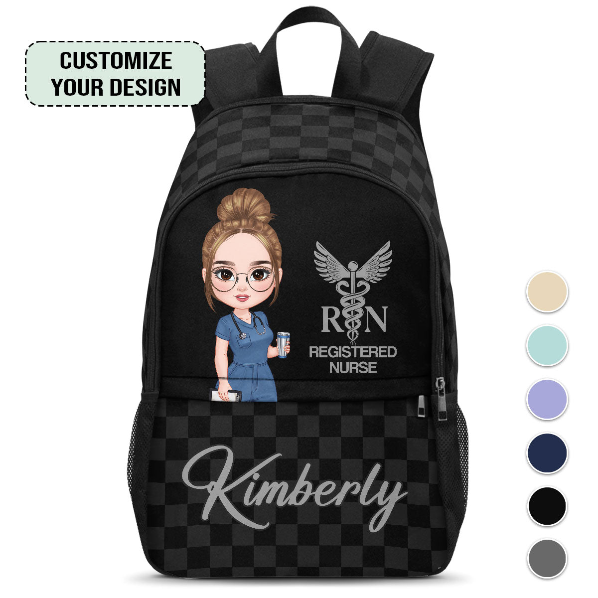 Daily Nurse Life - Personalized Fabric Backpack