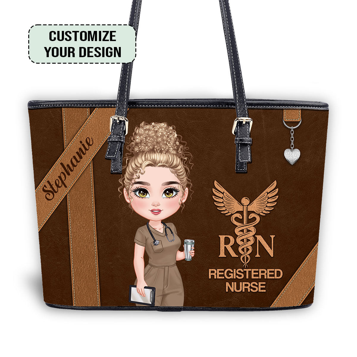 Nurse Like That - Personalized Custom Nurse Leather Tote Bag