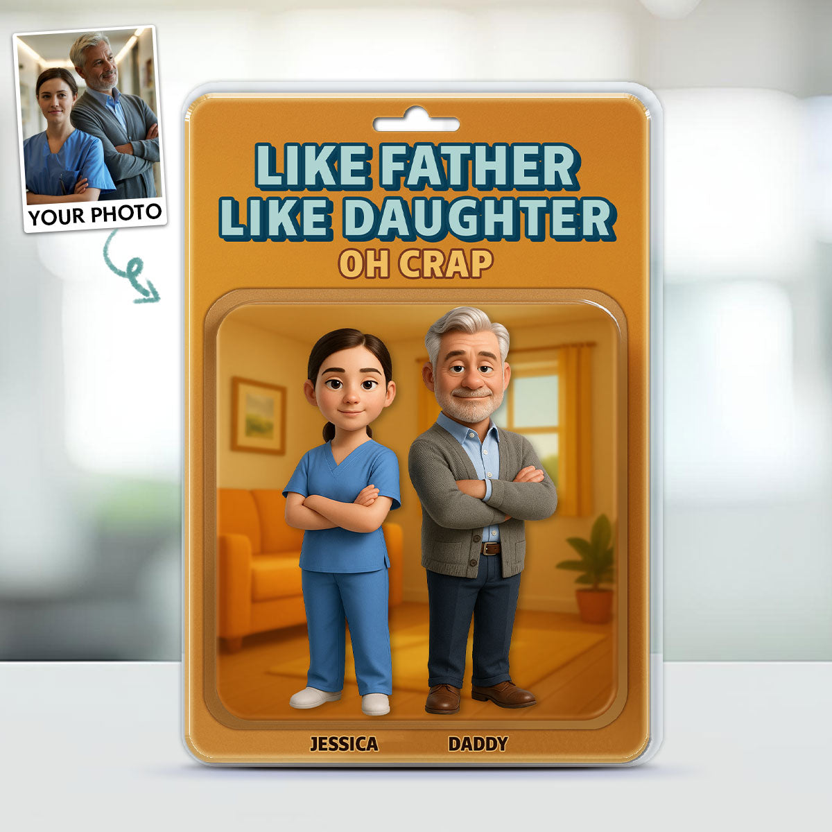 Like Father Like Daughter - Personalized Acrylic Plaque