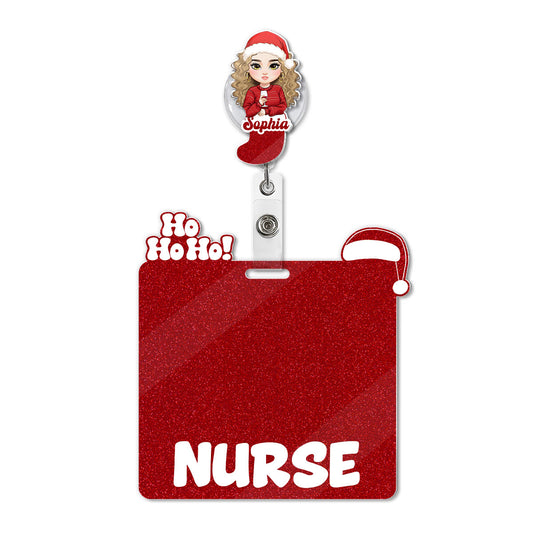 Christmas Nurse - Personalized Nurse Badge Reel & Buddy Set