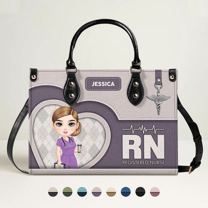 Nurse Basic Style - Personalized Custom Leather Handbag