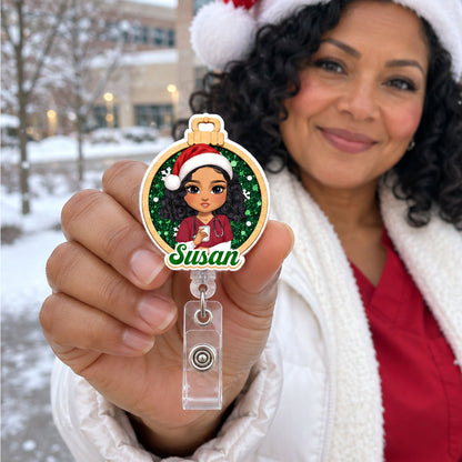 Great Holiday For Nurse - Personalized Nurse Badge Reel