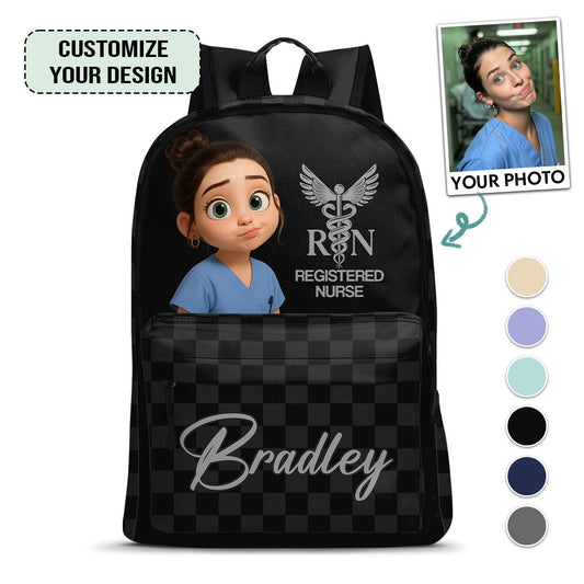 Daily Nurse Life Cartoon - Personalized Backpack