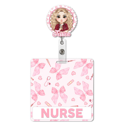 Heart Nurse - Personalized Nurse Badge Reel & Buddy Set