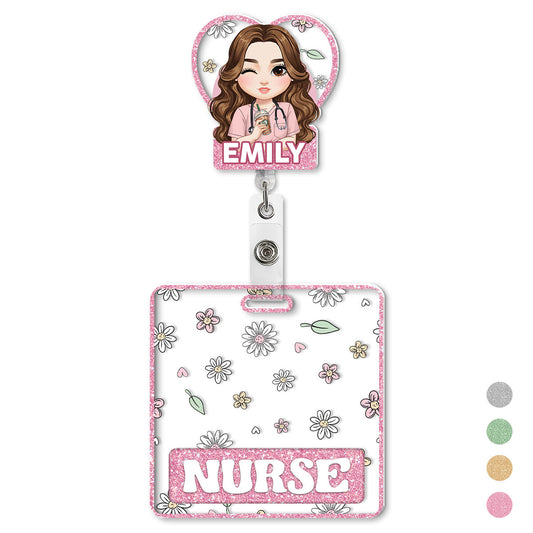 Sparkle Nurse - Personalized Nurse Badge Reel & Buddy Set