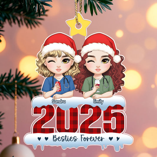 Besties Forever - Personalized Nurse Acrylic Ornament