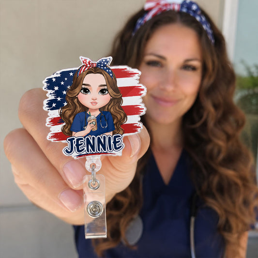 Liberty Nursing Crew - Personalized Nurse Badge Reel