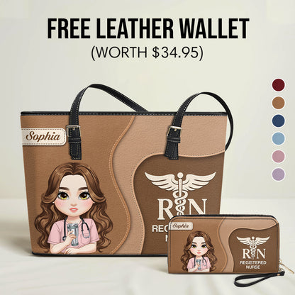 Nurse Timeless Style - Personalized Custom Nurse Leather Tote Bag Deal
