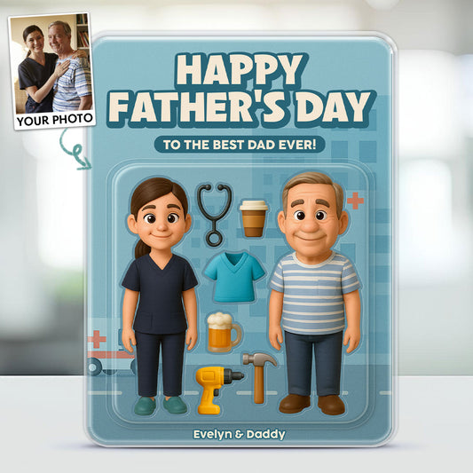 Best Dad Ever - Personalized Acrylic Plaque - father's day gift