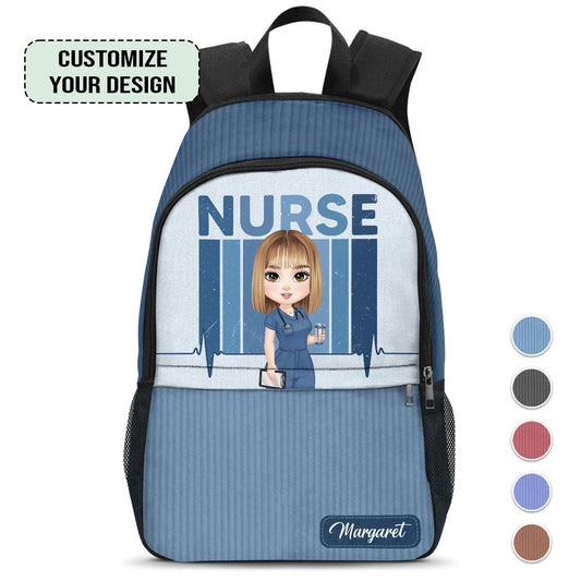 Nurse Color Scrubs - Personalized Fabric Backpack