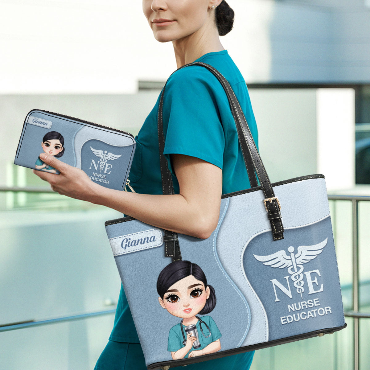 Nurse Timeless Style - Personalized Custom Nurse Leather Tote Bag Deal