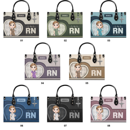 Nurse Basic Style - Personalized Custom Leather Handbag