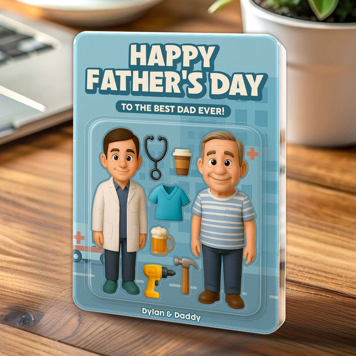 Best Dad Ever - Personalized Acrylic Plaque
