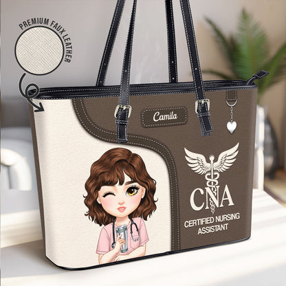 Graceful Nurse Style - Personalized Custom Nurse Leather Tote Bag Deal