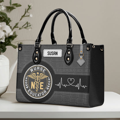 Old School Nurse Style - Personalized Custom Leather Handbag