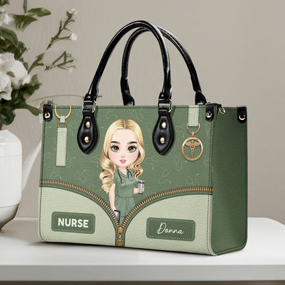 Nurse Life Is Best Life - Personalized Custom Leather Handbag