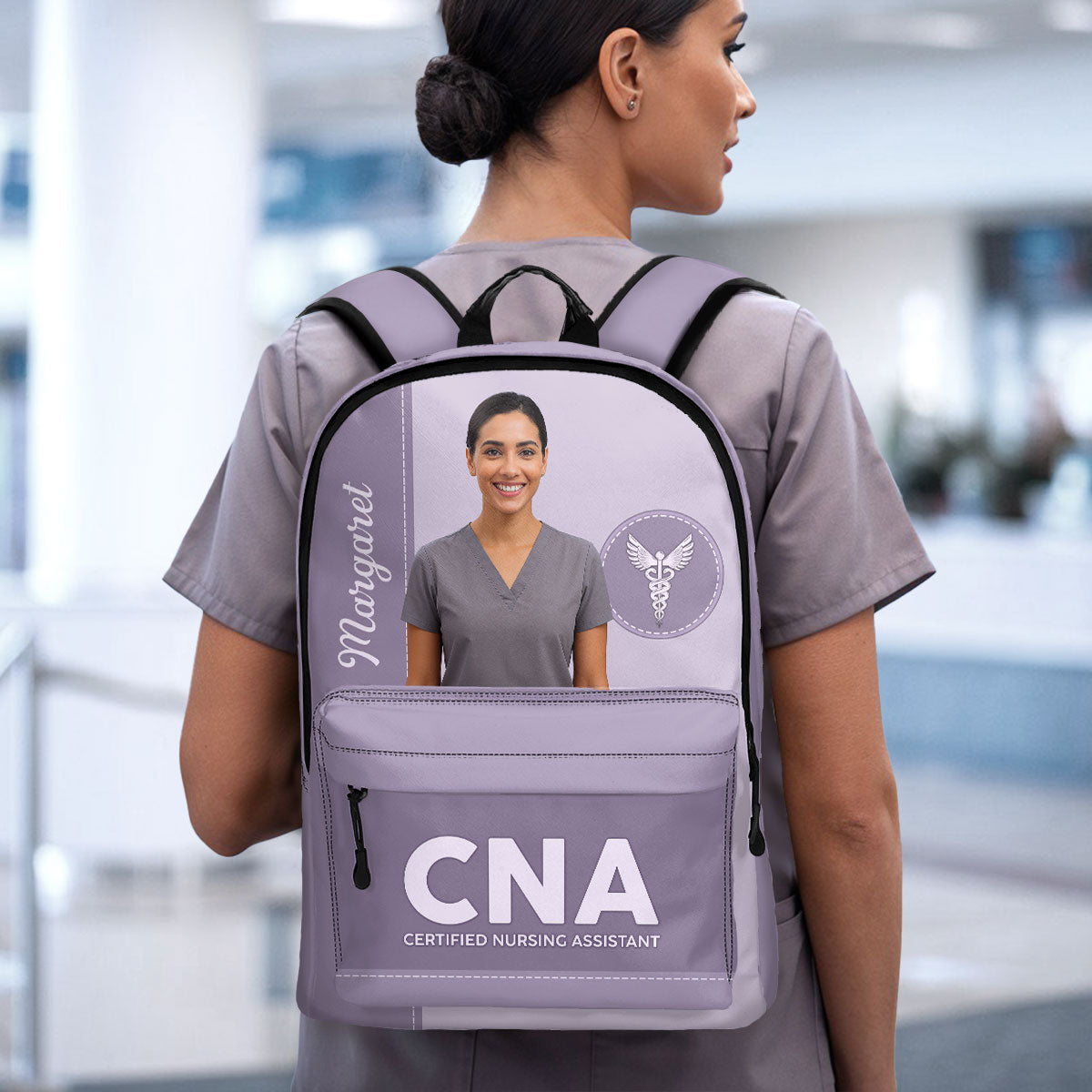 Elegant Nurse Photo - Personalized Backpack