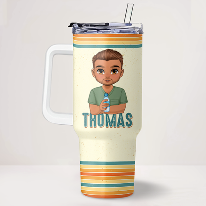 Amazing Nurse Looks Like - Personalized Nurse 40oz Tumbler With Handle