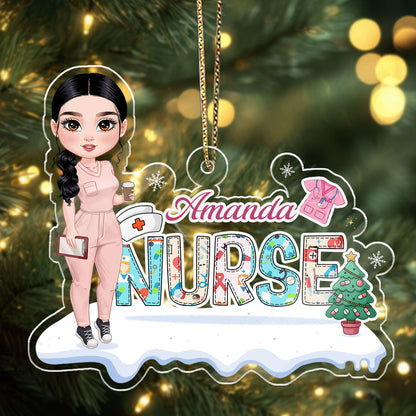 Nurse Colorful - Personalized Nurse Acrylic Ornament