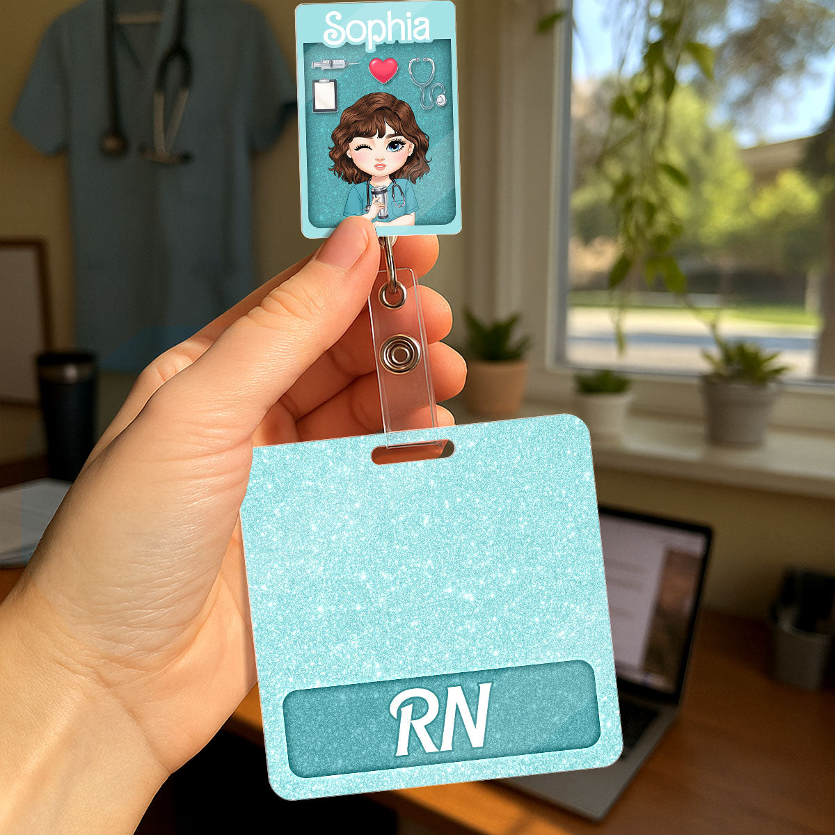 Nurse Figure - Personalized Nurse Badge Reel & Buddy Set