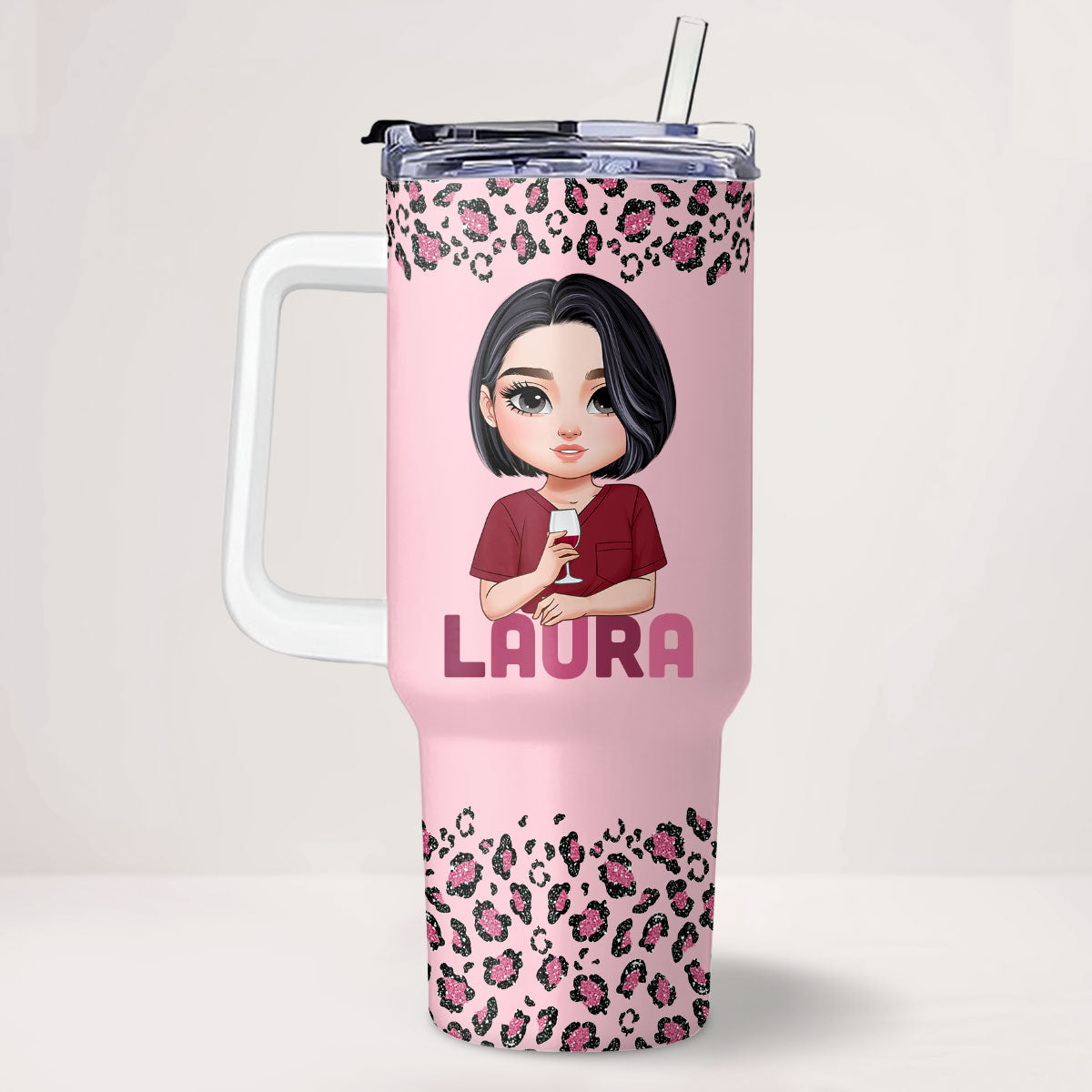 Nurse Colorful Life - Personalized Nurse 40oz Tumbler With Handle