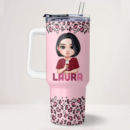 Nurse Colorful Life - Personalized Nurse 40oz Tumbler With Handle