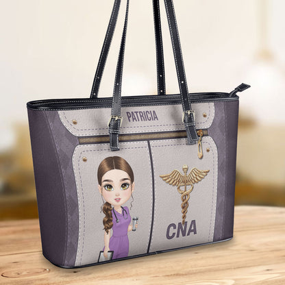 Nurse Better Life - Personalized Custom Nurse Leather Tote Bag