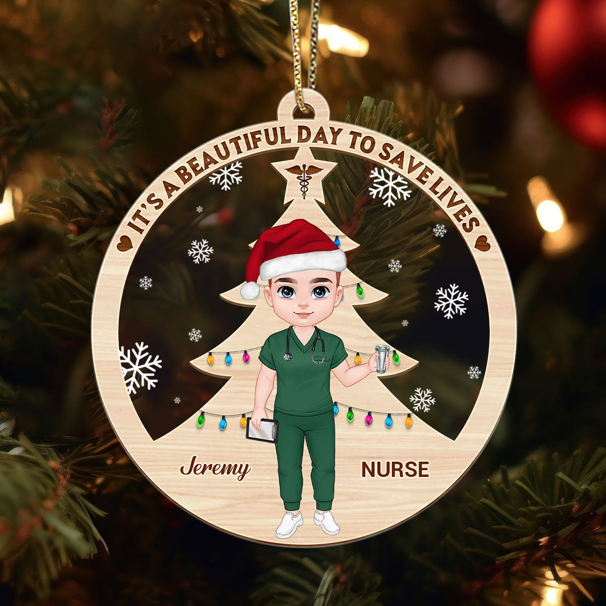 Beautiful Day - Personalized Nurse Acrylic Ornament