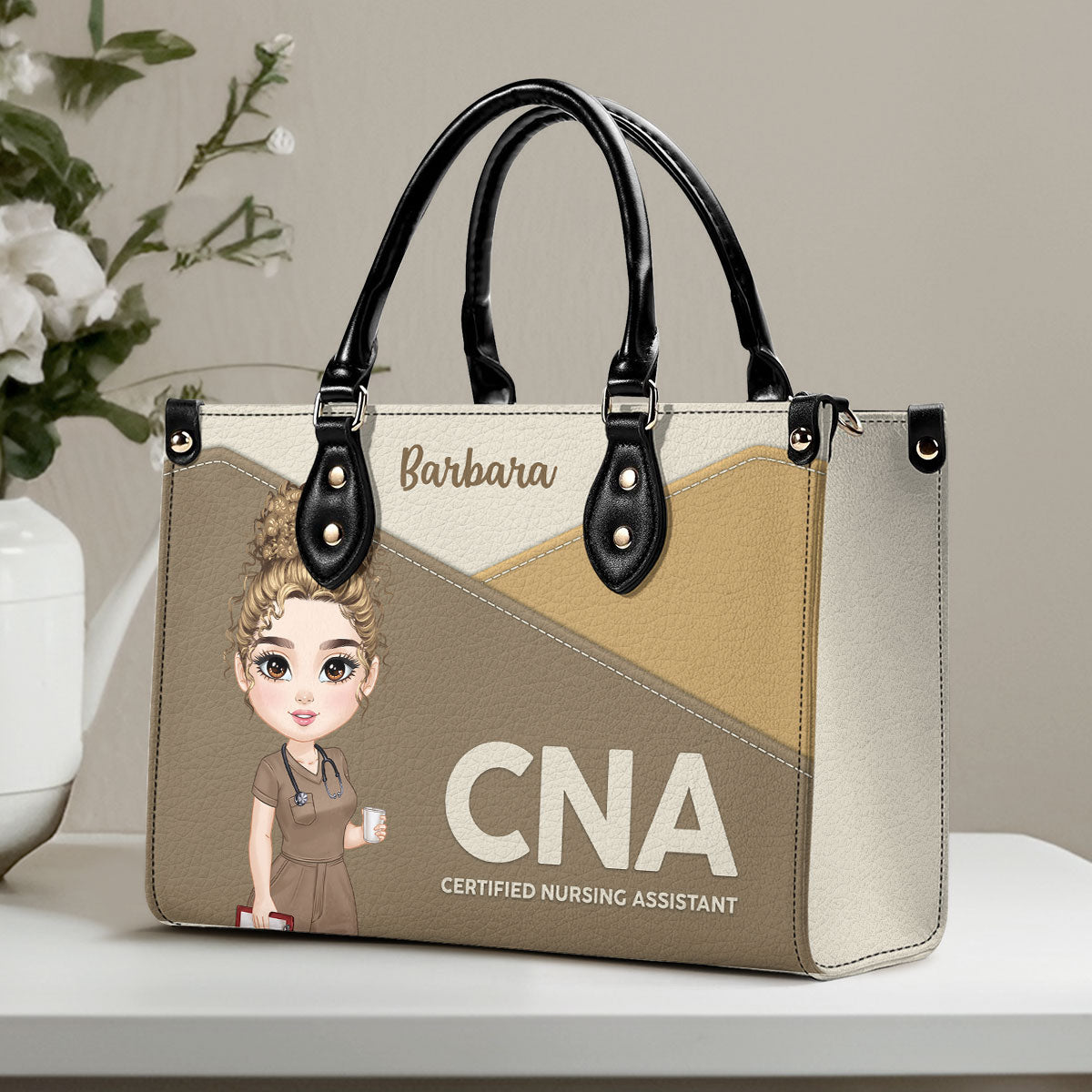 Regular Nurse But Cooler - Personalized Custom Leather Handbag