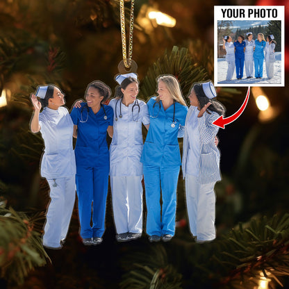 Nurse Custom Photo - Personalized Nurse Acrylic Ornament