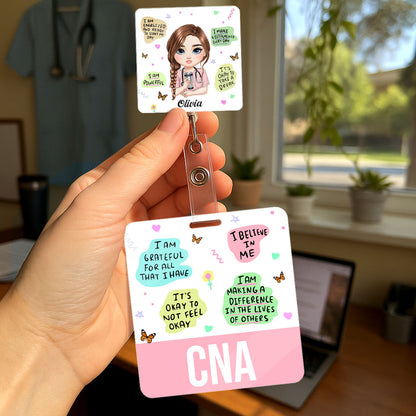 Affirmation Nurse - Personalized Nurse Badge Reel & Buddy Set