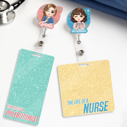 Life Of A Nurse - Personalized Nurse Badge Reel & Buddy Set