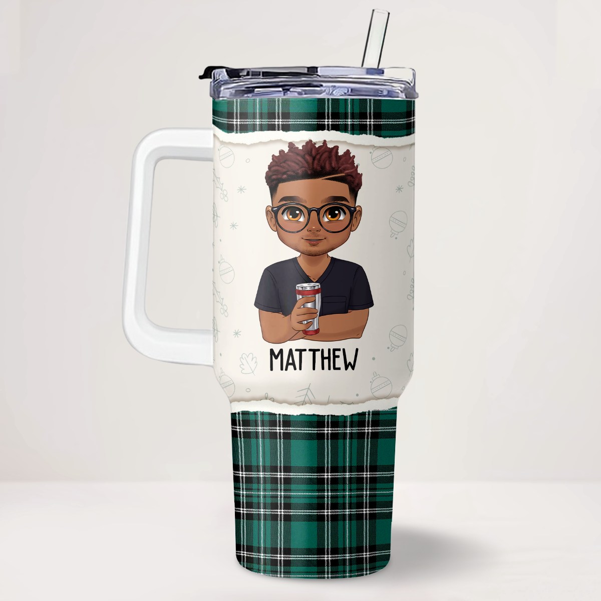 Sparkle Holiday - Personalized Nurse 40oz Tumbler With Handle