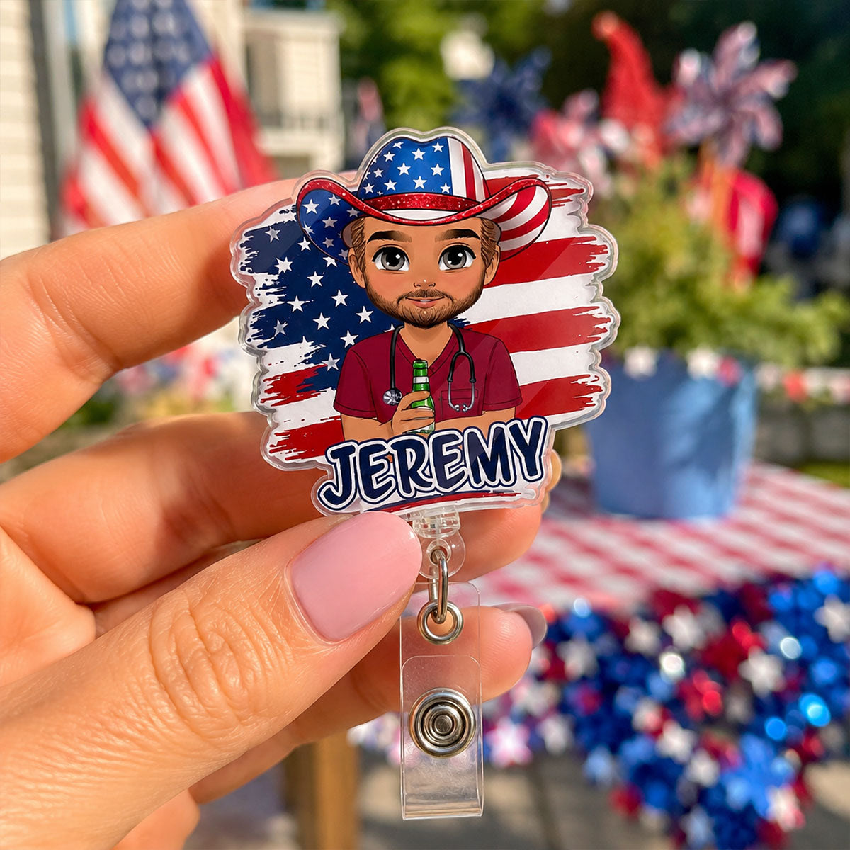 Liberty Nursing Crew - Personalized Nurse Badge Reel