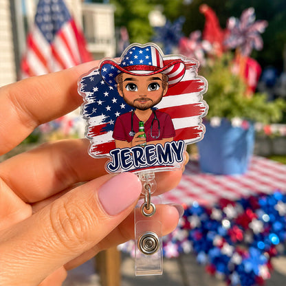 Liberty Nursing Crew - Personalized Nurse Badge Reel