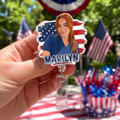 Liberty Nursing Crew - Personalized Nurse Badge Reel