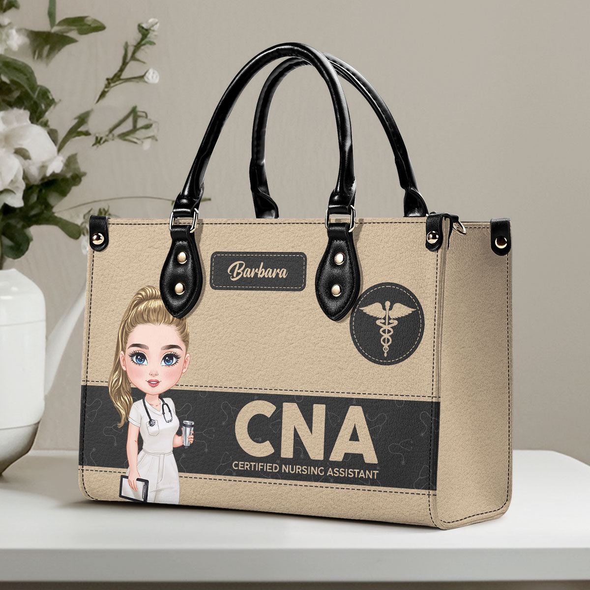 Nurse From Heart - Personalized Custom Leather Handbag